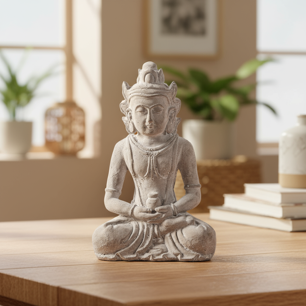 Cosima Cement Royal Meditating Buddha Figurine
