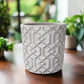 Vida Cement Embossed Round Pot