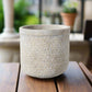Zinnia Cement Basket Weave Round Pot