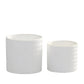 Hexille Embossed Wave Ceramic Pots (Set of 2)