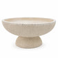 Beige ceramic bowl on a white background