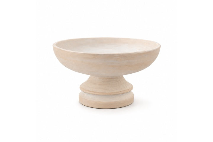 Ingrid Pedestal Cement Bowl Planter