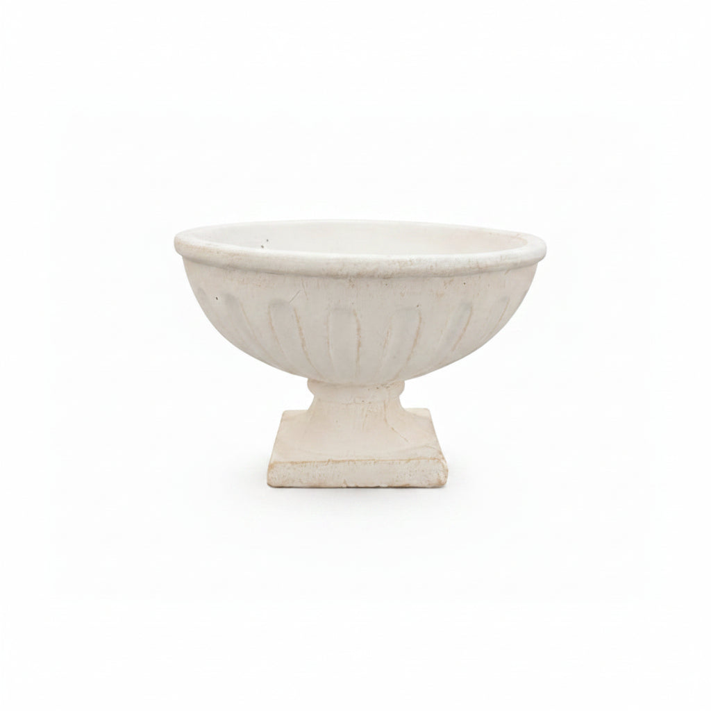 White decorative bowl on a white background