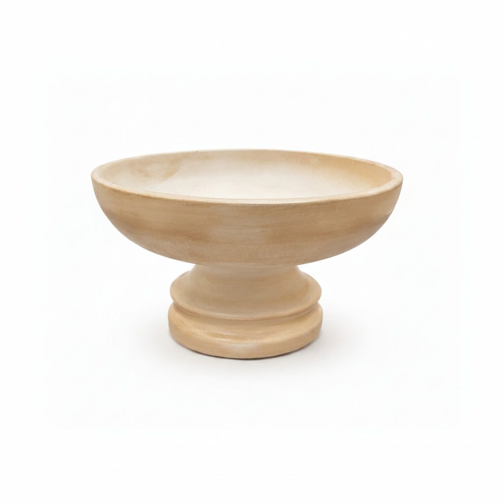 Gene Pedestal Cement Bowl Planter