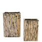 Giselle Golden Rectangular Abstract Vase (Set of 2)