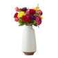 Tempany Ceramic Ribbed Round Vase with Tapered Bottom