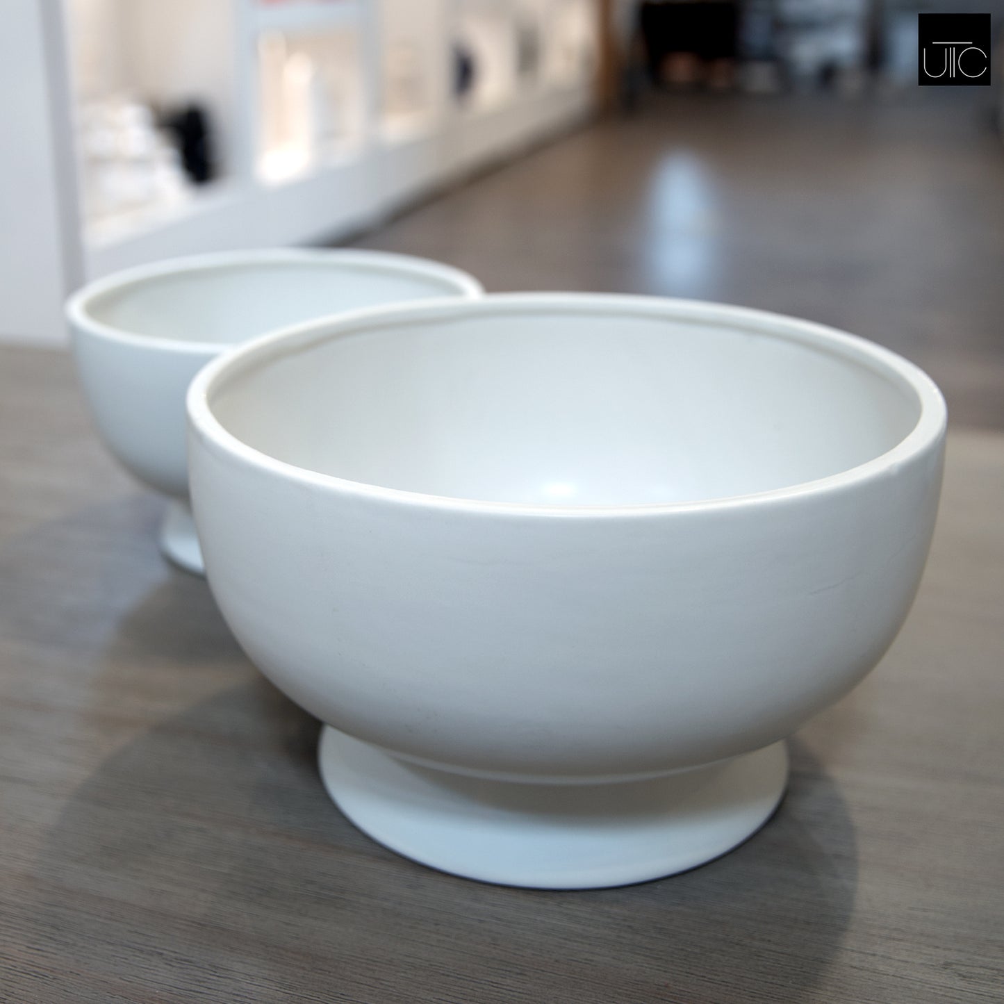 Alla Pedestal Ceramic Bowl (Set of 2)
