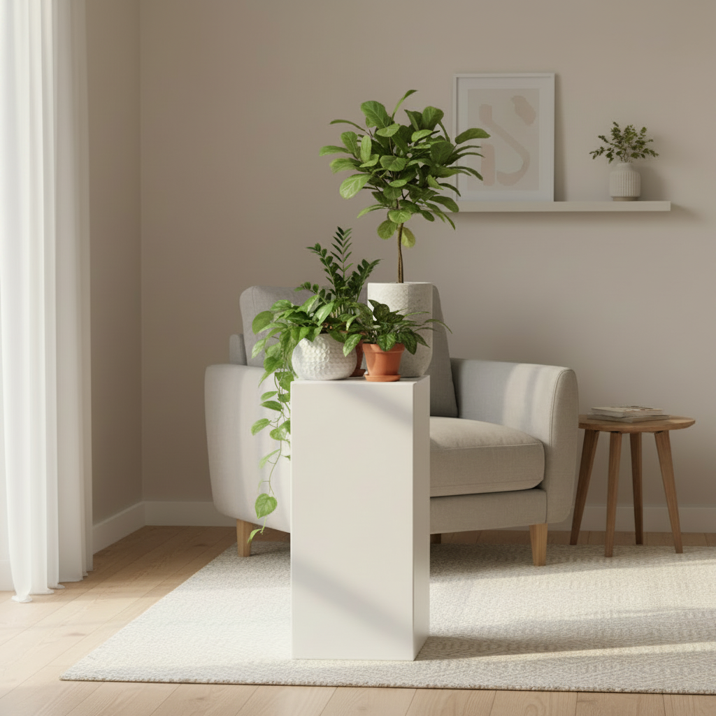 Rune Modern Fiberglass Display Pedestal Column