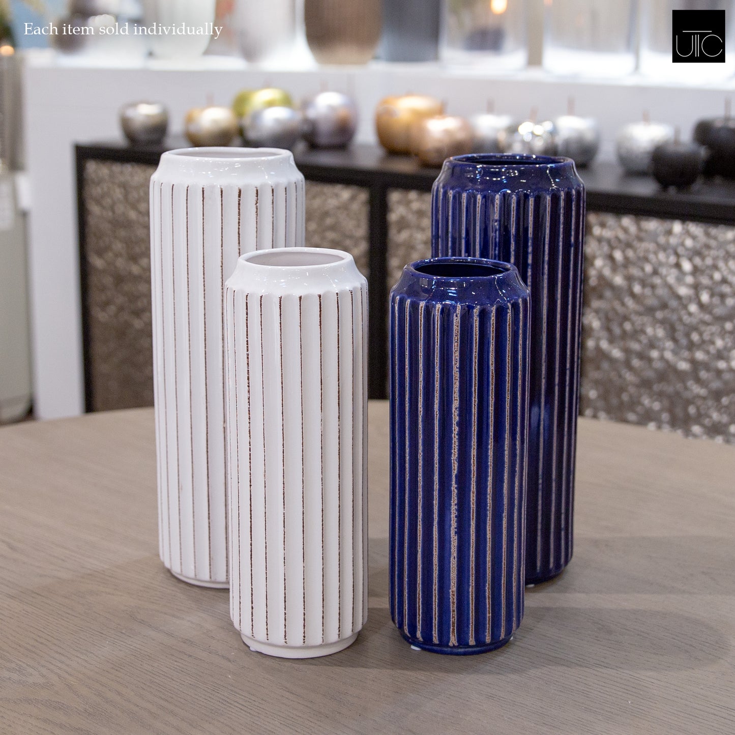 Jensen Corrugated Ceramic Vase