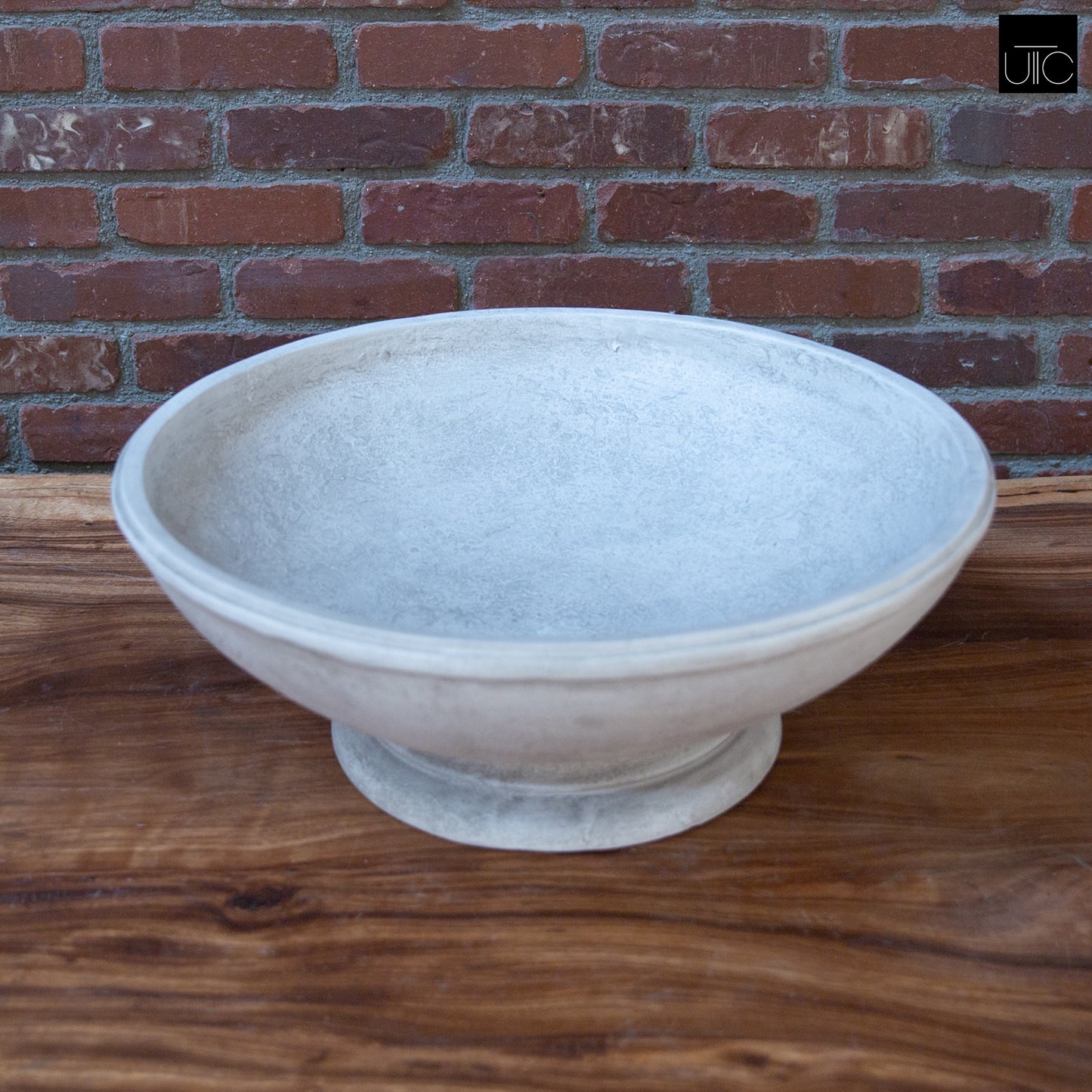 Nahla Wide Bowl Bird Bath with Pedestal Base