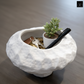 Lana Faceted Ovoid Cement Vase