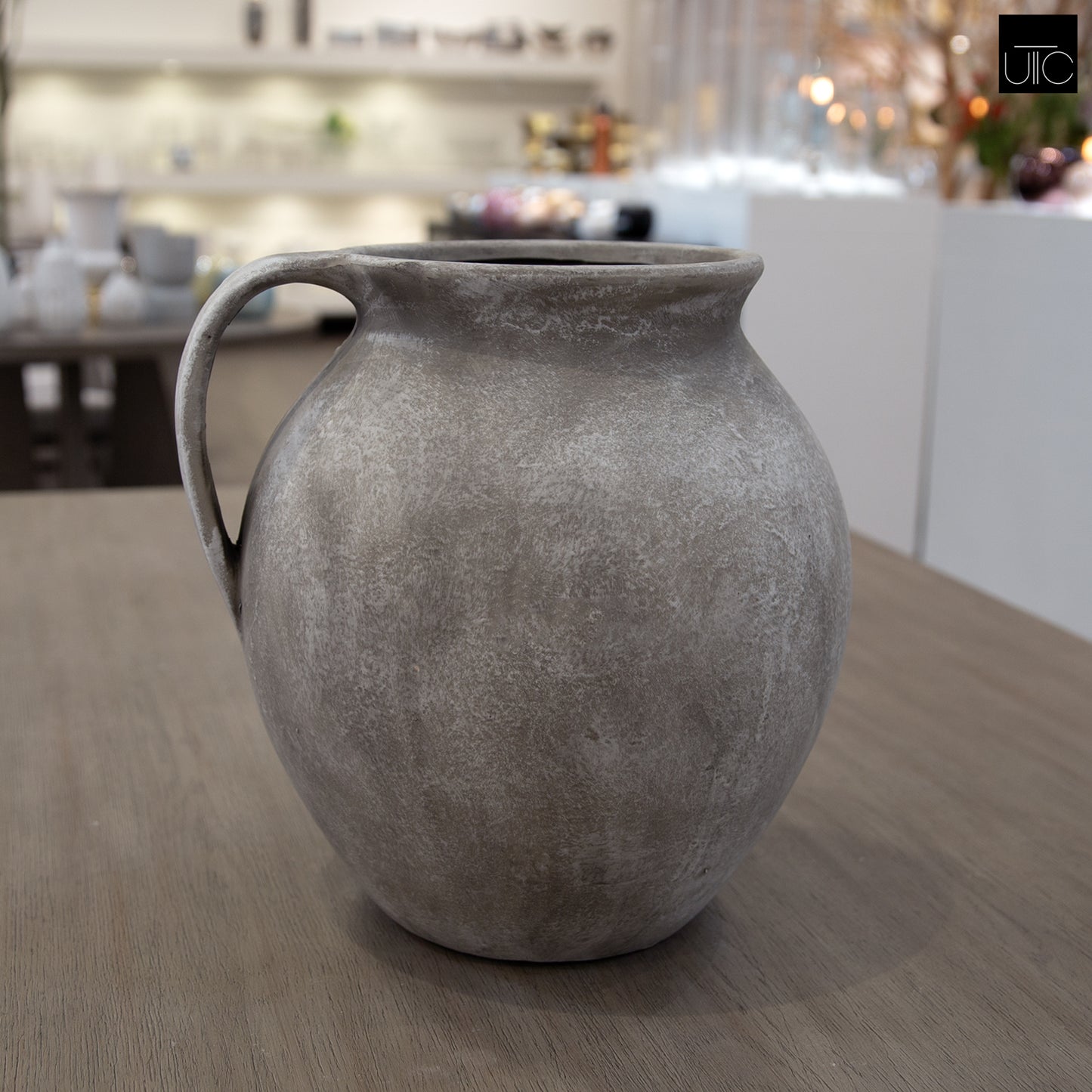 Polina Single-Handle Amphora Cement Vase
