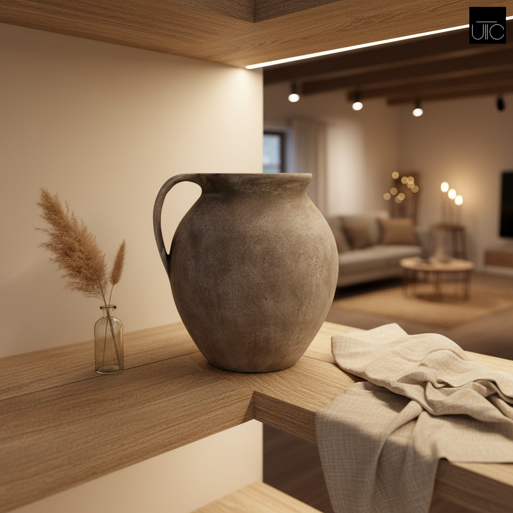 Polina Single-Handle Amphora Cement Vase