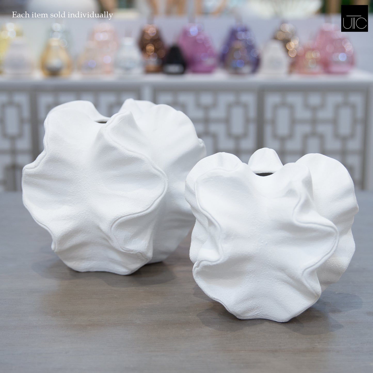 Odessa Ruffled Lobe Ceramic Floral Vase
