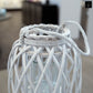 Yuli Bamboo Lantern with Rope Handle and Glass Candle Holder Insert