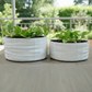 Mylana Textured Cylindrical Ceramic Planter (Set of 2)
