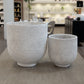 Irina Textured Cylinder Planters with Recessed Pedestal Base (Set of 2)