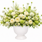 Zavine Matte White Pedestal Planter