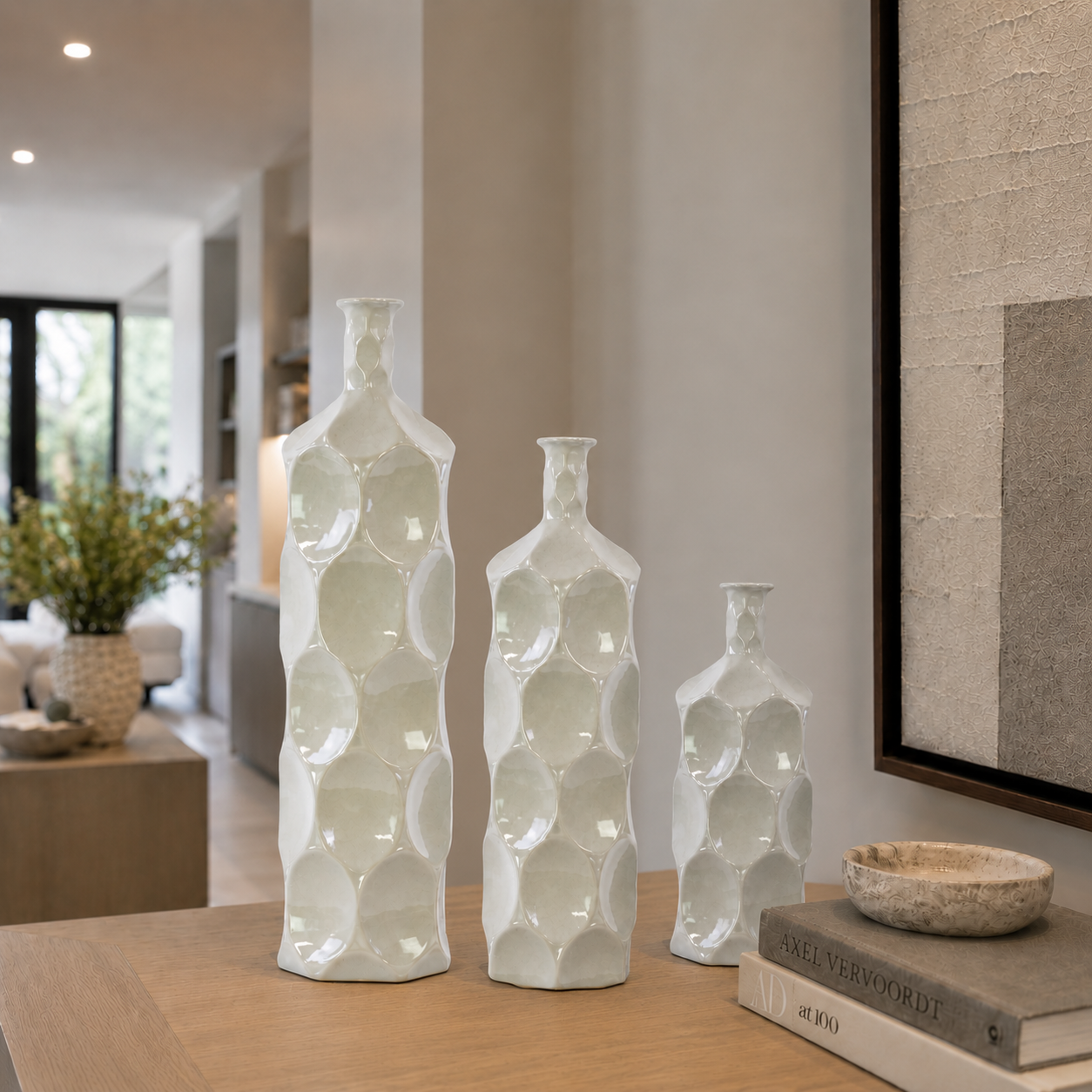 Dotty Ceramic Bottle Vases