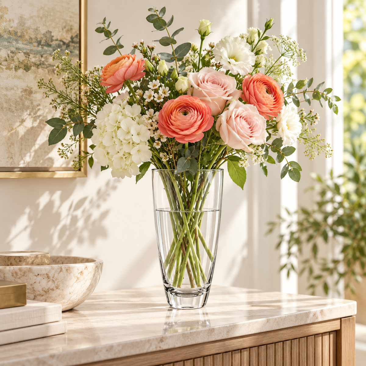 Prisma Clear Glass Cone Cup Vase