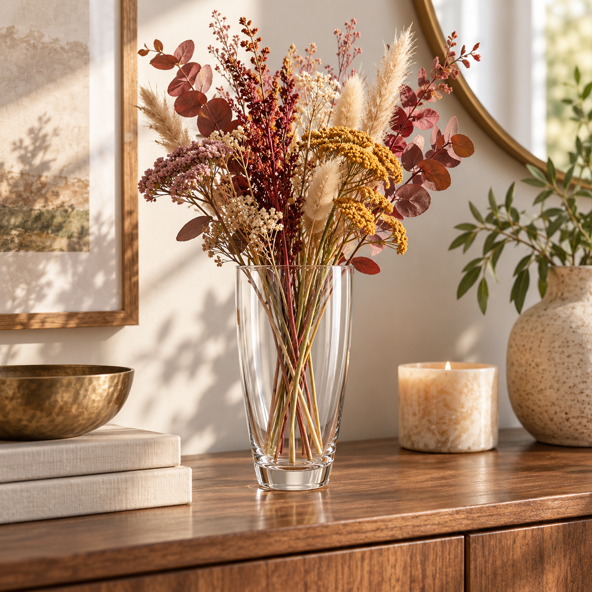 Prisma Clear Glass Cone Cup Vase