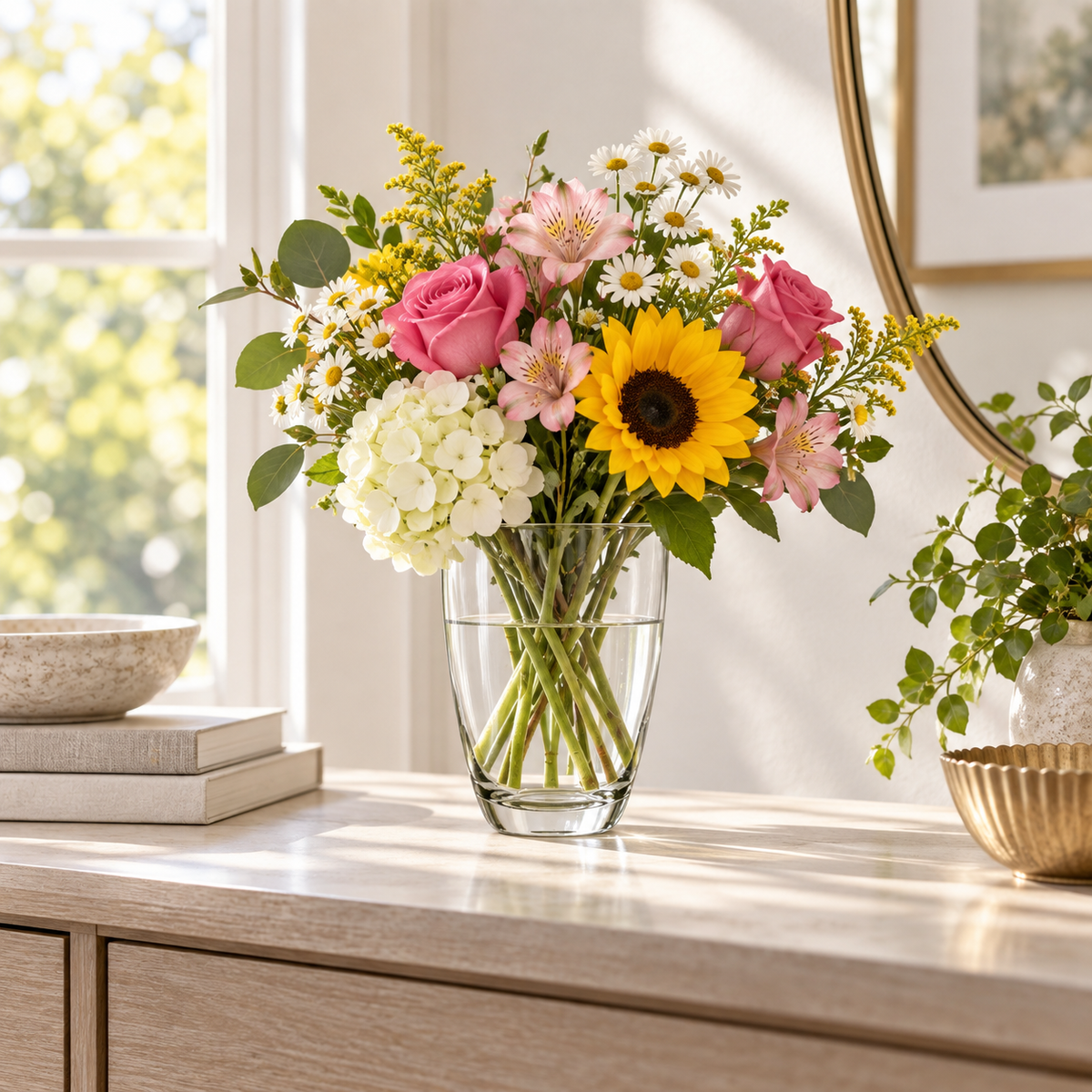 Prisma Clear Glass Cone Cup Vase