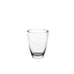 A clear glass tumbler with a wide rim and a thick base, shown on a plain white background.