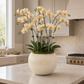 Tara Ribbed Ovoid Ceramic Vase