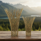 Temma Metal Bamboo Candle Holder Set (Set of 2)