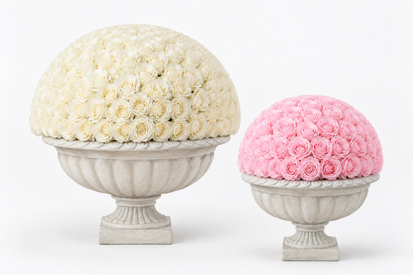 Zale Classic Fluted Garden Urn Planter with Pedestal