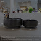 Lynn Ribbed Pedestal Planters (Set of 2)