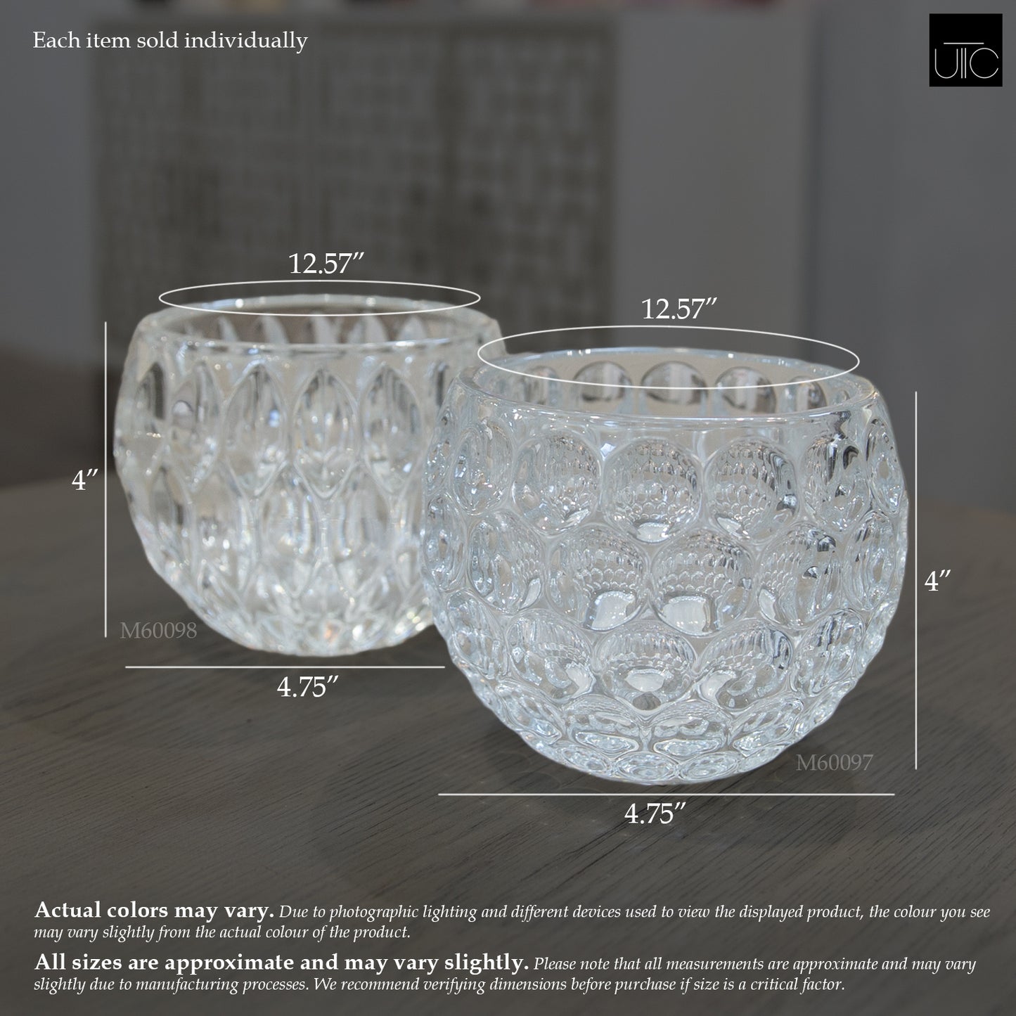 Kendi Textured Glass Bowl Vase