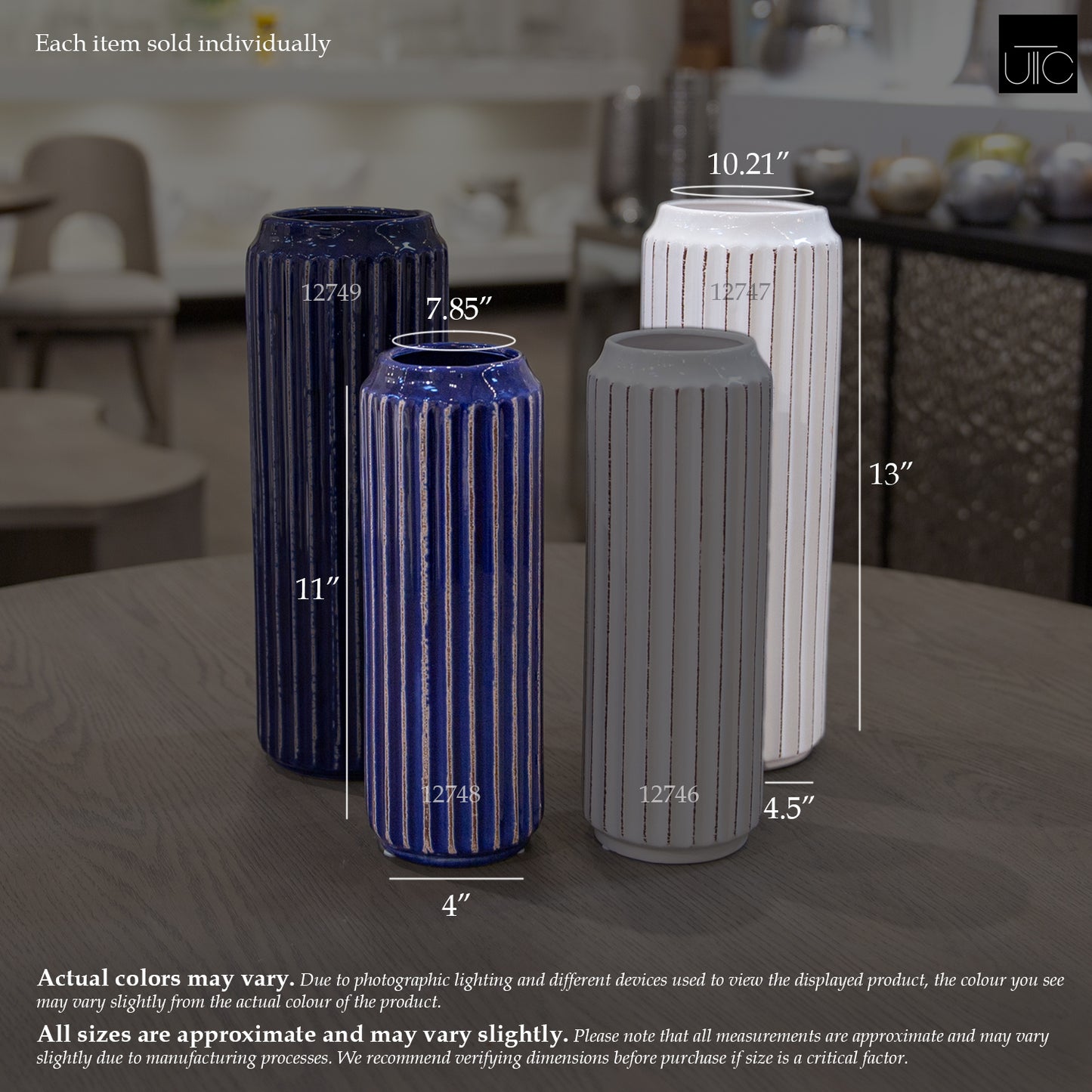 Jensen Corrugated Ceramic Vase