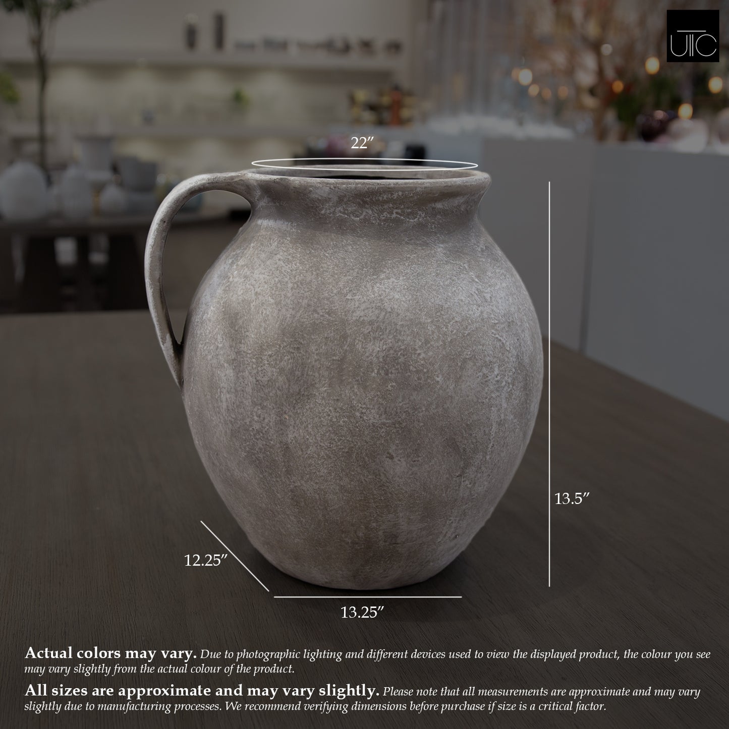 Polina Single-Handle Amphora Cement Vase