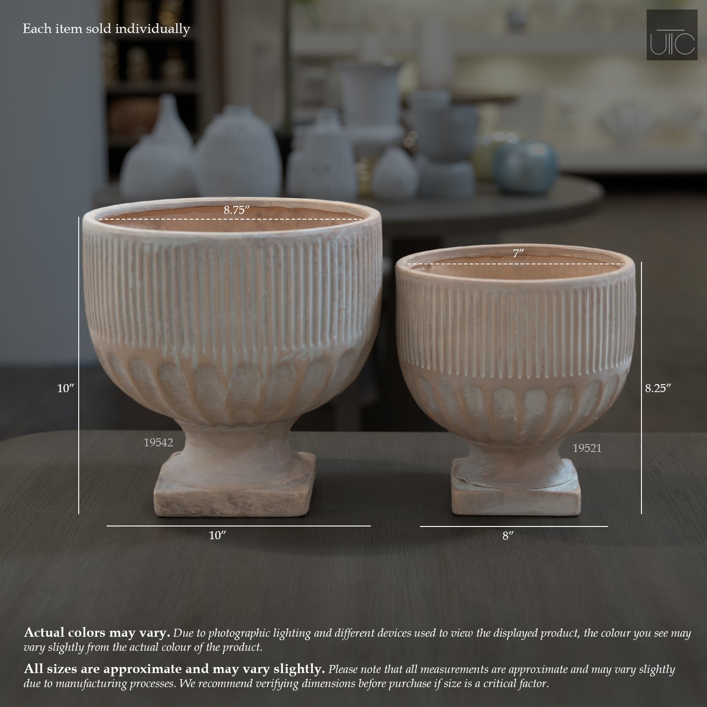 Lou Goblet-Style Pedestal Planter