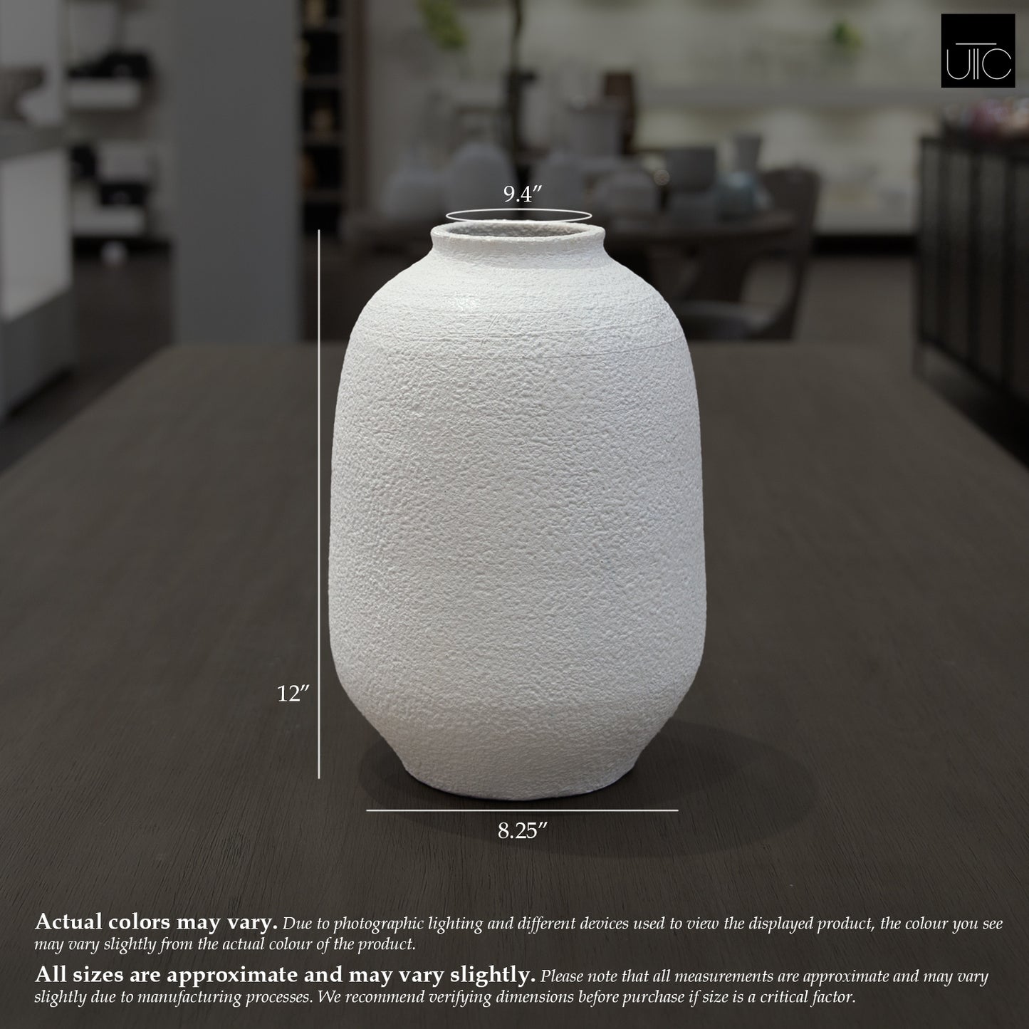 Galina Pebble-Textured Ceramic Vase