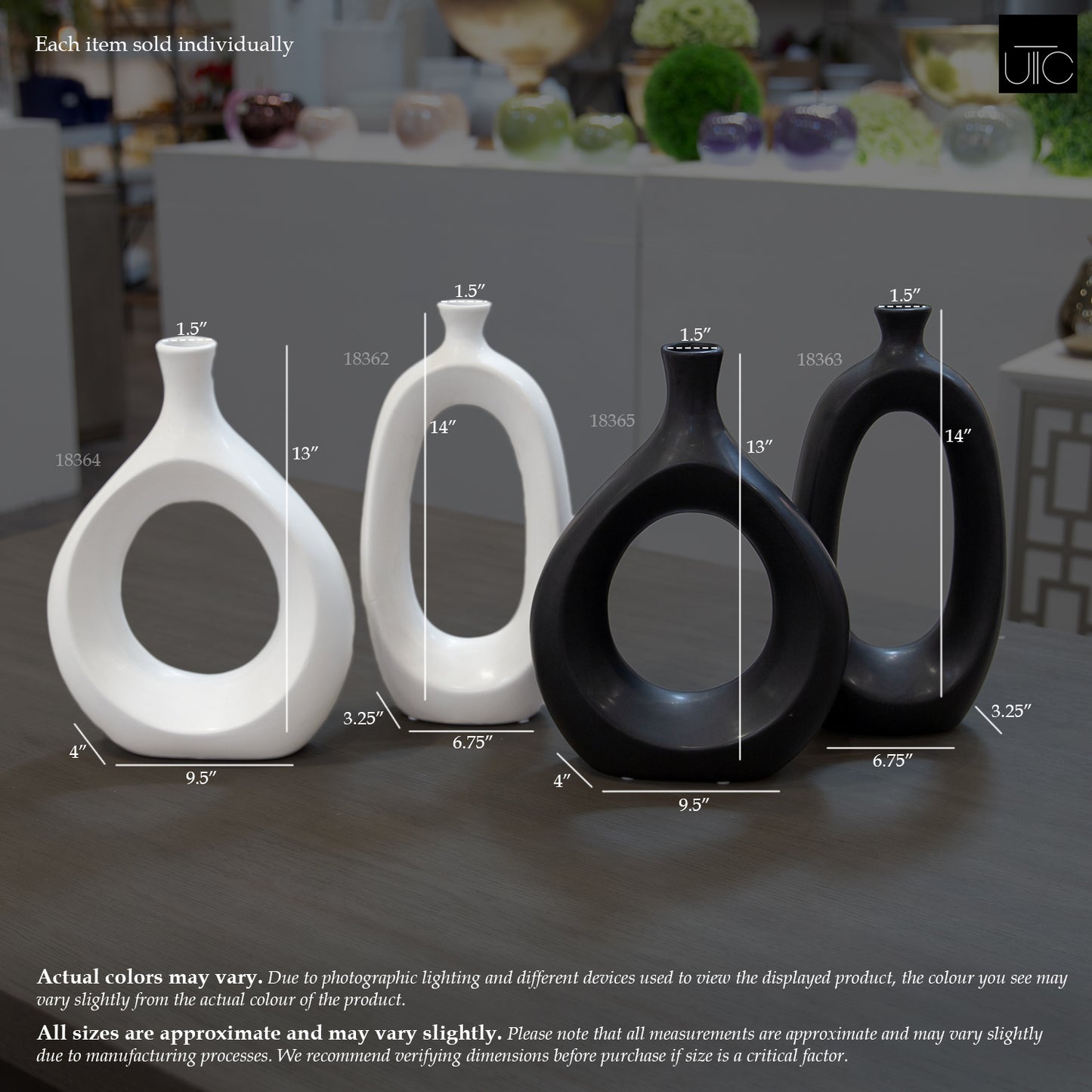 Nelya Sculptural Donut Ceramic Vase
