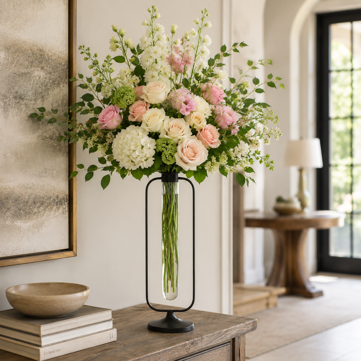 Sabrina Metal Hanging Bud Vase with Glass Test Tube