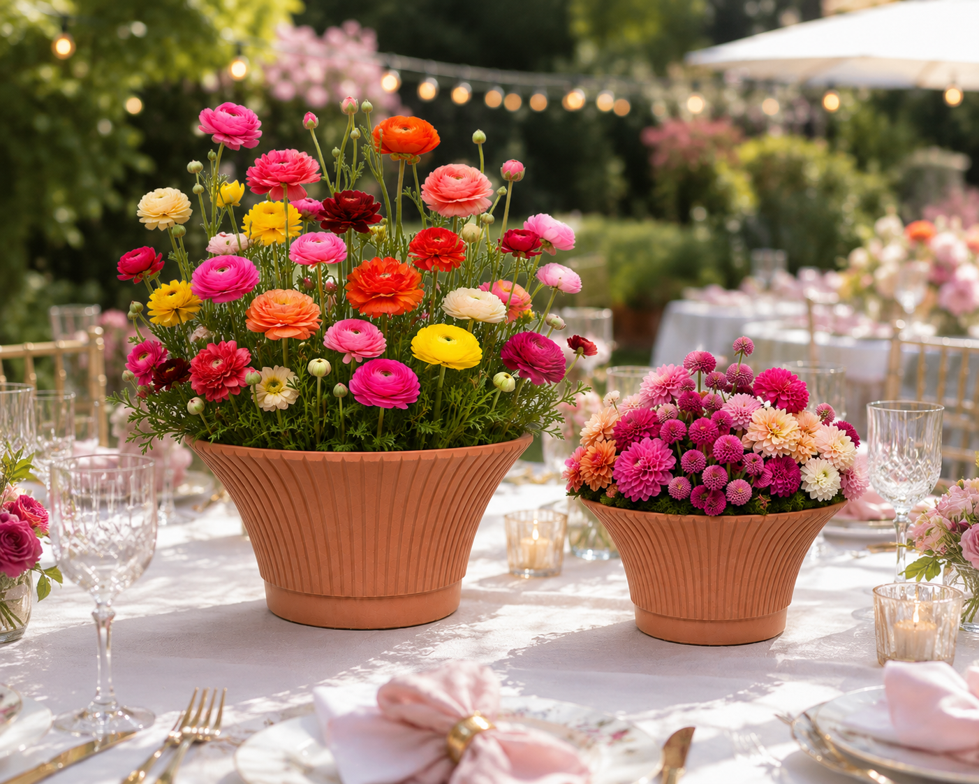 Piper Terracotta Round Planter Set (Set of 2)