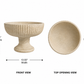 Briary Fluted Pedestal Cement Bowl Planter - Small