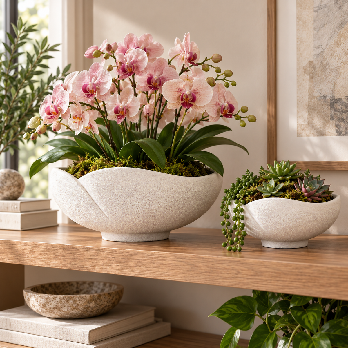 Adaline Organic Petal Bowl Set (Set of 2)