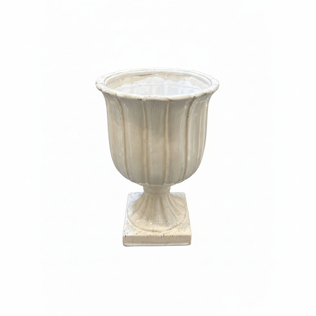 Decorative urn on a white background
