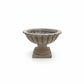 Decorative stone urn on a white background