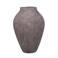 Pavati Handcrafted Egg-Shaped Terracotta Vase with Ribbed Texture
