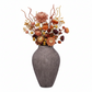 Pavati Handcrafted Egg-Shaped Terracotta Vase with Ribbed Texture