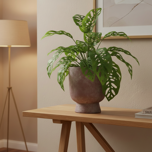 Atasha Goblet-Style Ceramic Planter with Flared Pedestal Base