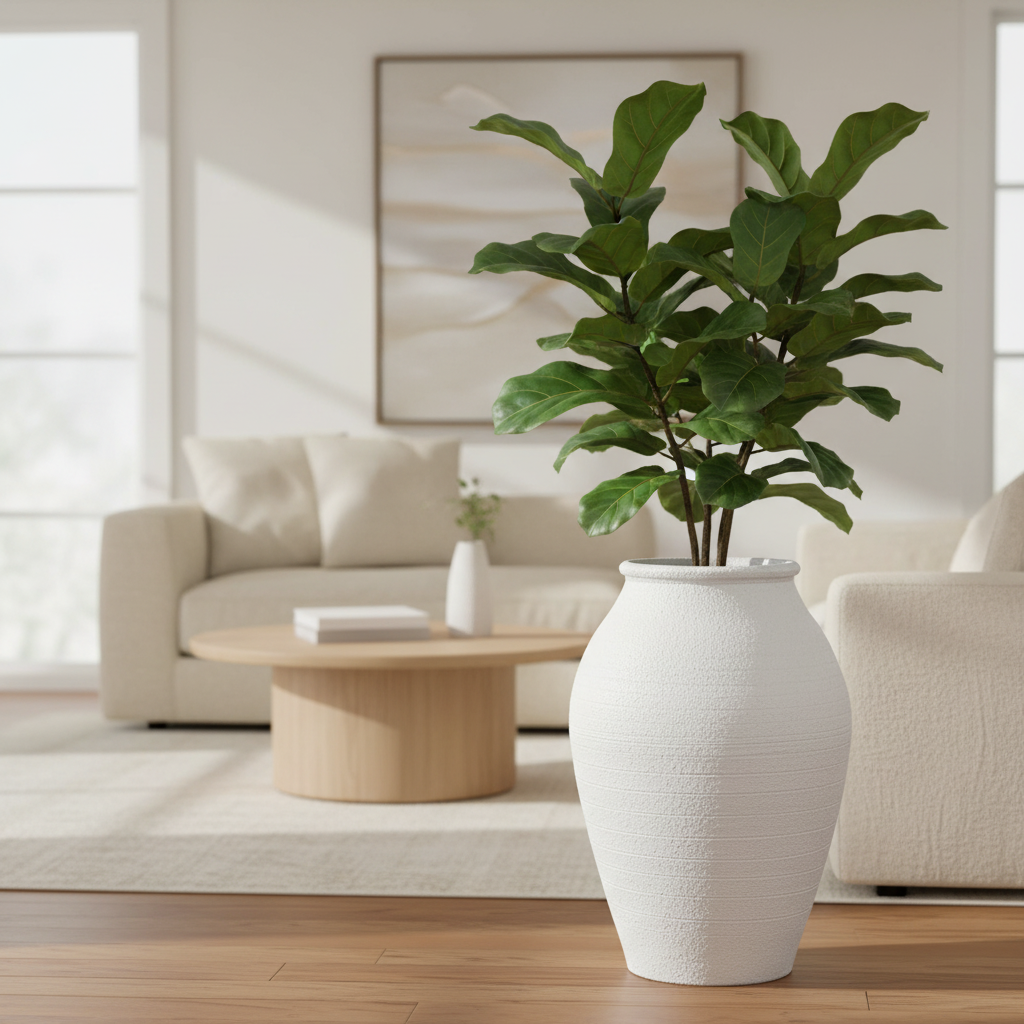 Larisa Ovoid Pebble-Textured Ceramic Vase