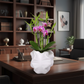 Odessa Ruffled Lobe Ceramic Floral Vase