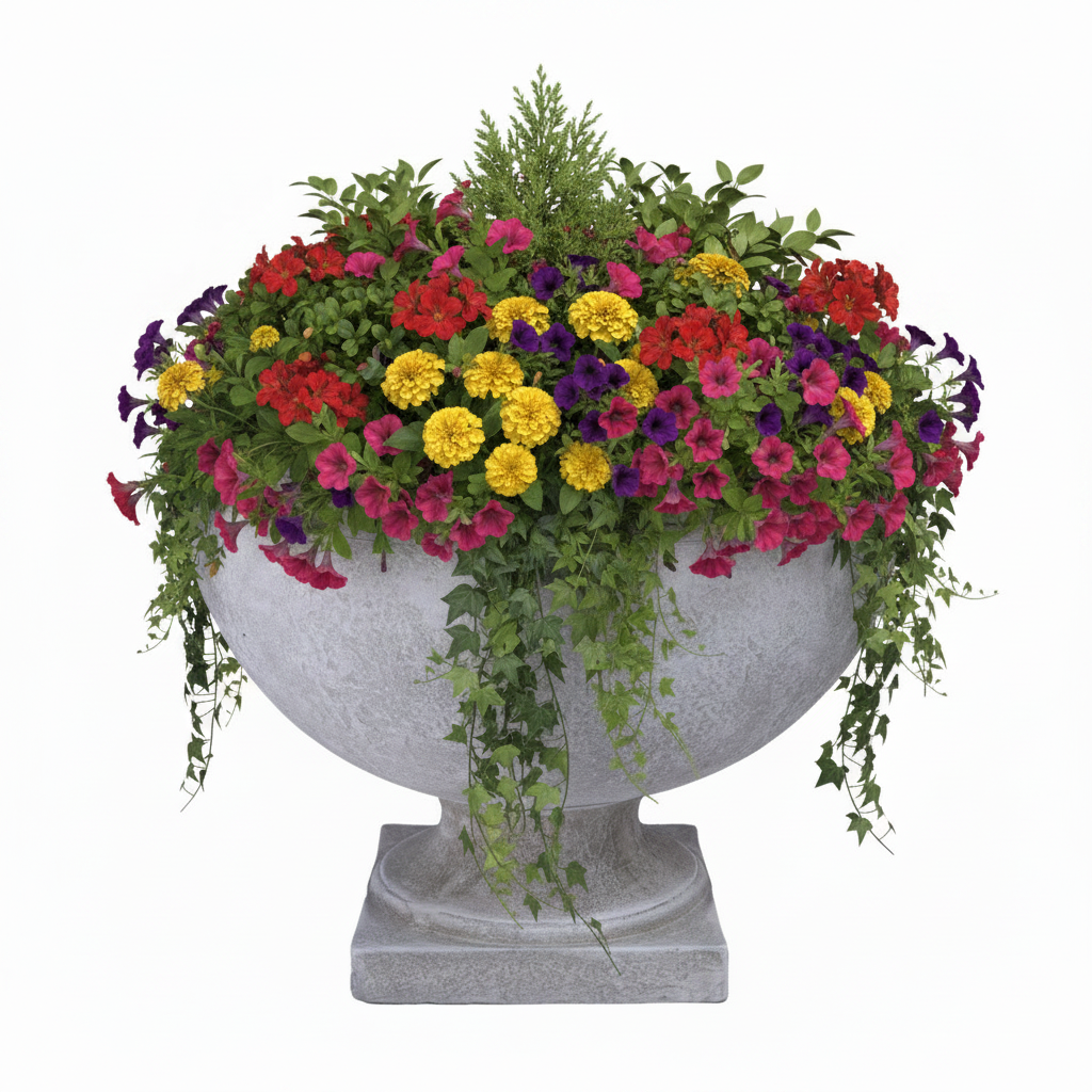 Nixie Classical Urn Bowl Planter with Pedestal Base