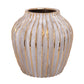 Darice Ribbed Ceramic Decorative Vase